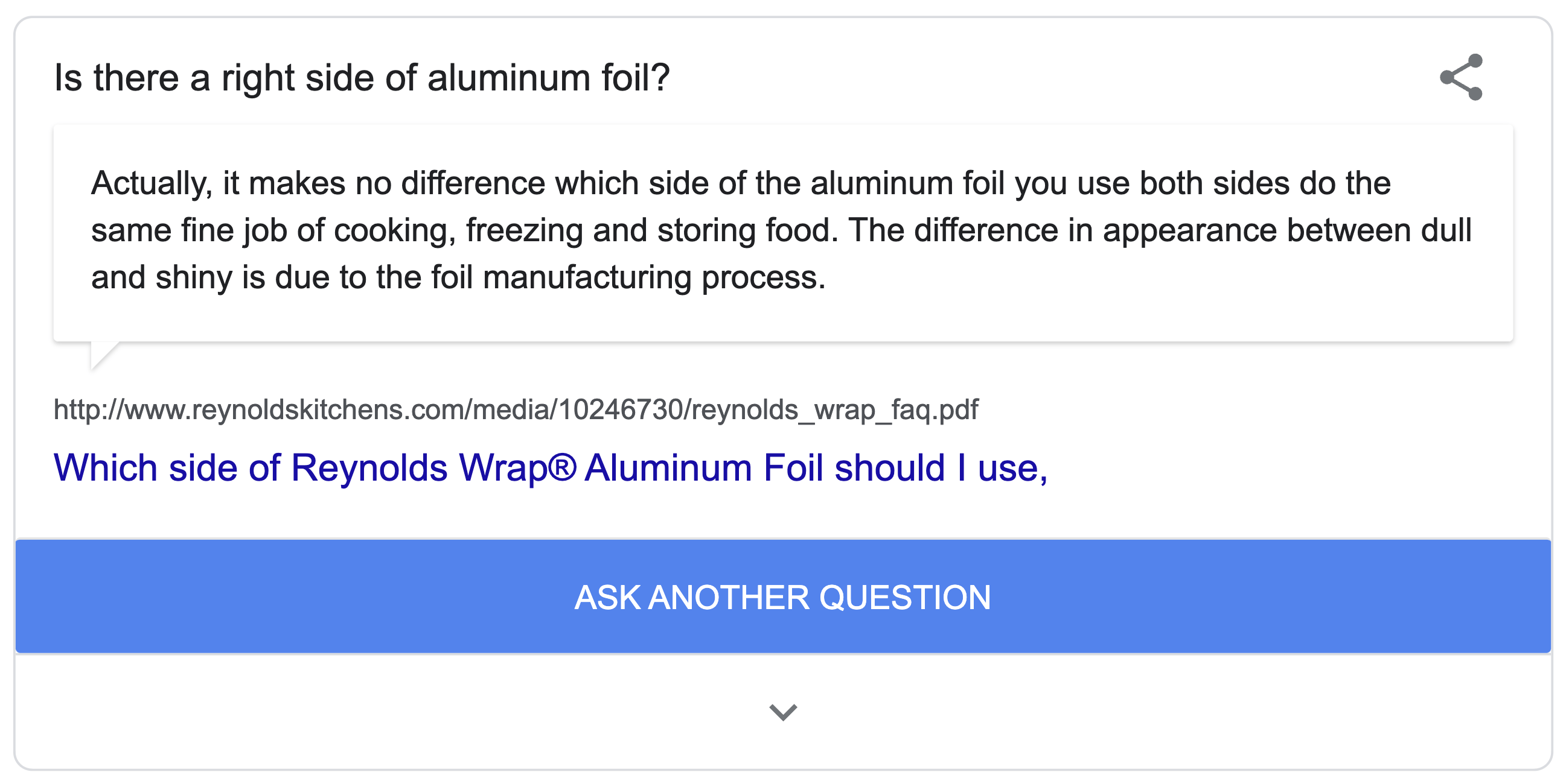 i'm feeling curious is there a right side of aluminum foil?